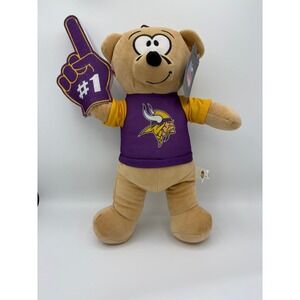 NEW Minnesota Vikings #1 Fan Teddy Bear 12" Plush NFL Jersey Foam Finger Gameday